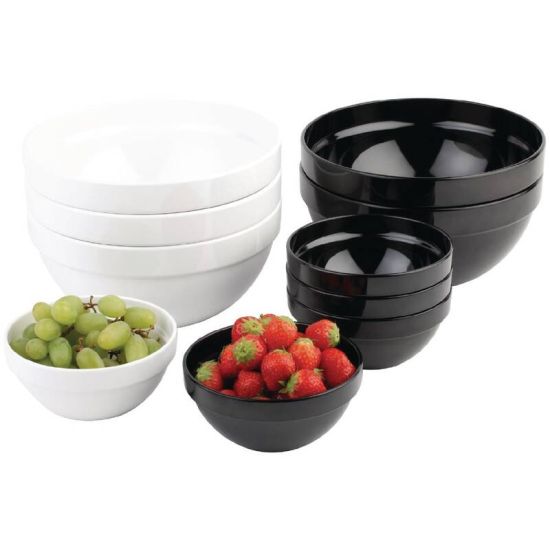 APS Frames White 0.5Ltr Melamine Bowl URO GC931