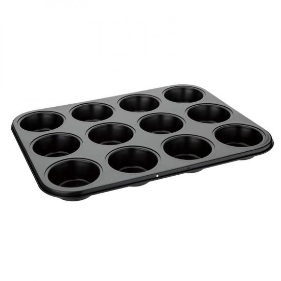 Vogue Carbon Steel Non-Stick Muffin Tray 12 Cup URO GD011