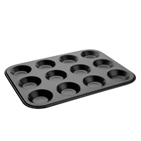 Vogue Carbon Steel Non-Stick Mini Muffin Tray 12 Cup URO GD013