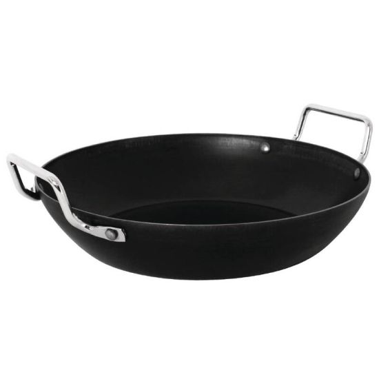 Vogue Black Iron Paella Pan 325mm URO GD073