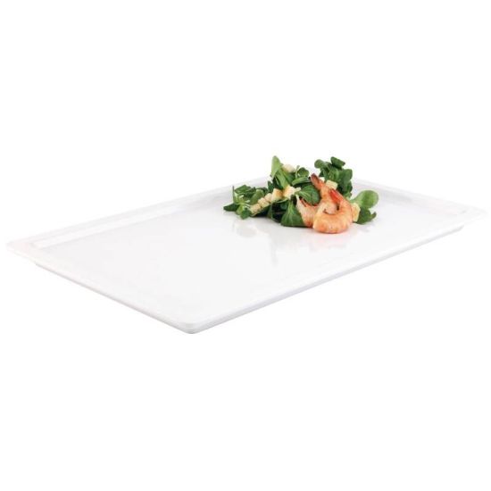 APS Apart Melamine Rectangular Buffet Tray White GN 1/1 URO GD100