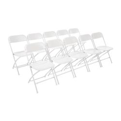 Bolero Folding Chair White (Pack of 10)