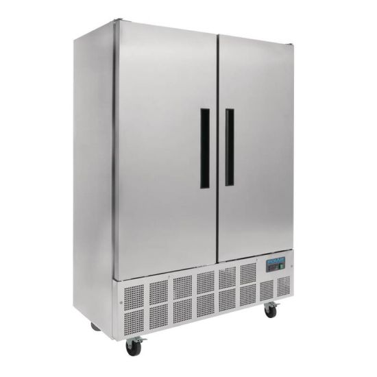 Polar Double Door Slimline Fridge Stainless Steel 960Ltr URO GD879