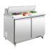 Polar U-Series Double Door Prep Counter Fridge 405Ltr