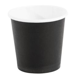 Fiesta Disposable Espresso Cups Single Wall Black 112ml / 4oz (Pack Of 1000)