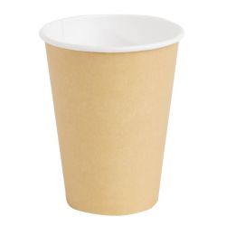 Fiesta Disposable Coffee Cups Single Wall Kraft 340ml / 12oz (Pack Of 1000)