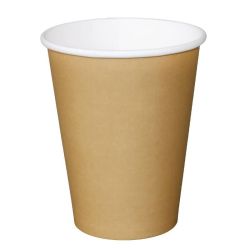 Fiesta Single Wall Takeaway Coffee Cups Kraft 455ml / 16oz (Pack Of 50)