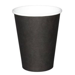 Fiesta Disposable Coffee Cups Single Wall Black 340ml / 12oz (Pack Of 50)