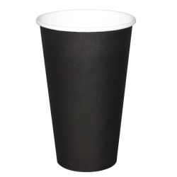 Fiesta Single Wall Takeaway Coffee Cups Black 455ml / 16oz (Pack Of 1000)