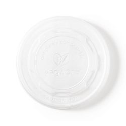 Vegware Compostable Hot Food Pot Flat Lids 350ml / 12oz And 455ml / 16oz Vegware Compostable Hot Food Pot Flat Lids 350ml / 12oz And 455ml / 16oz