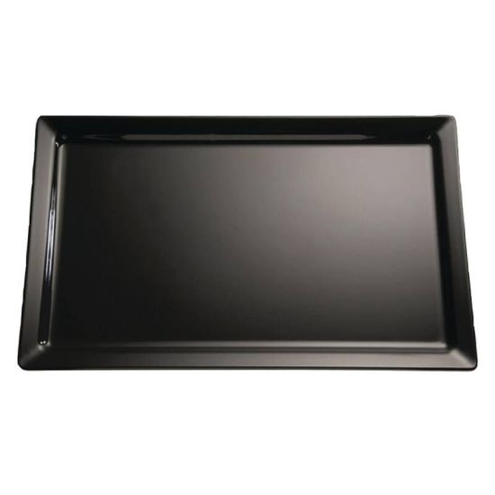 APS Pure Black Melamine Tray GN 1/2 URO GF123 APS Pure Black Melamine Tray GN 1/2 URO GF123
