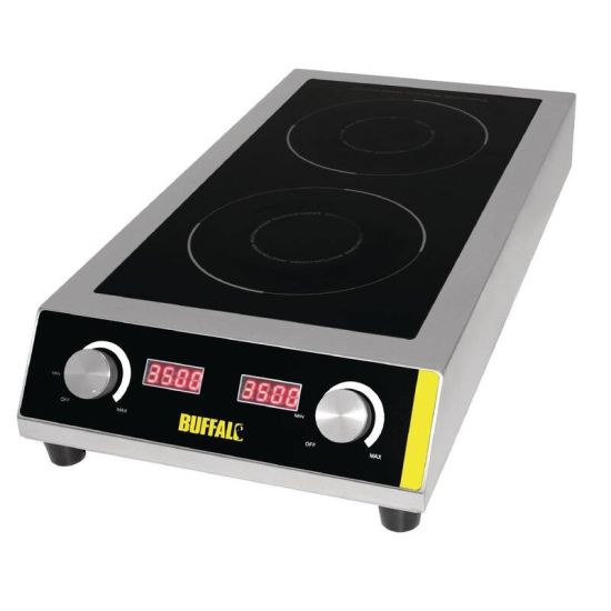 Buffalo Heavy Duty Electric Double Induction Hob URO GF239 Buffalo Heavy Duty Electric Double Induction Hob URO GF239