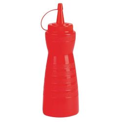Vogue Red Lidded Sauce Bottle