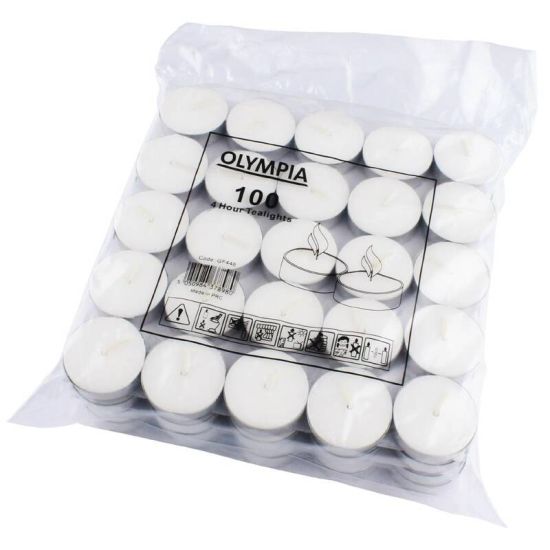 Olympia 4 Hour Tealights Box of 100 URO GF448