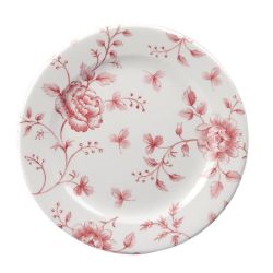 Churchill Vintage Prints Tea Plates Cranberry Rose Print 170mm (Pack Of 6)
