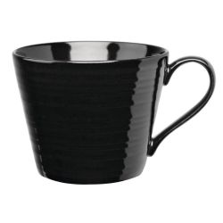 Art De Cuisine Rustics Black Snug Mugs 341ml (Pack Of 6)