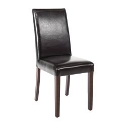 Bolero Faux Leather Dining Chairs Black (Pack of 2) Bolero Faux Leather Dining Chairs Black (Pack of 2)