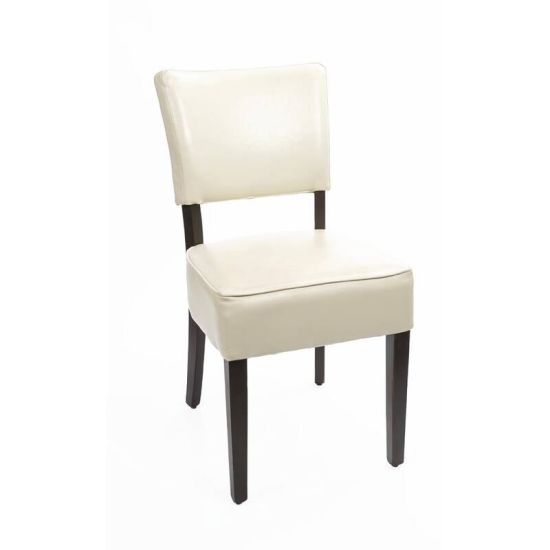 Bolero Chunky Faux Leather Chairs Cream (Pack Of 2) URO GF958