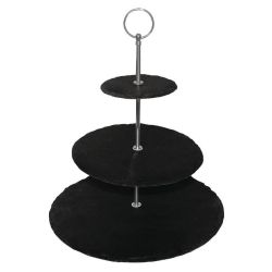 Olympia 3 Tier Slate Afternoon Tea Stand Olympia 3 Tier Slate Afternoon Tea Stand