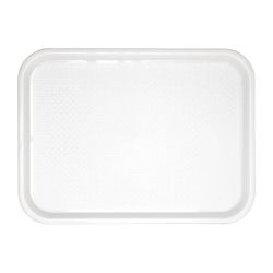 Kristallon Medium Polypropylene Fast Food Tray White 415mm