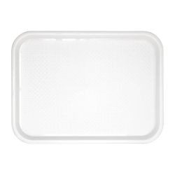 Kristallon Large Plastic Fast Food Tray White 450mm Kristallon Large Plastic Fast Food Tray White 450mm