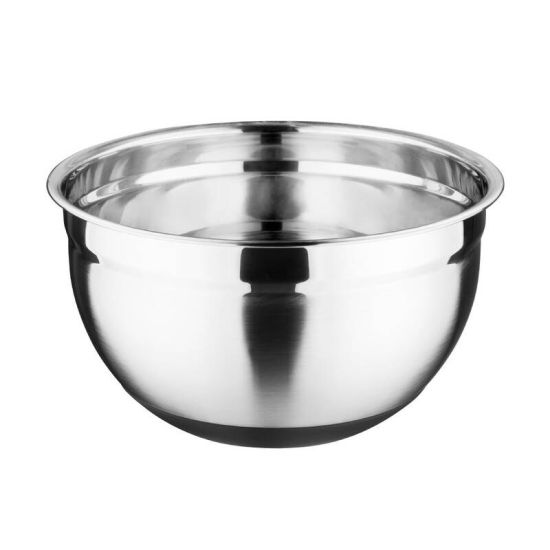Vogue Stainless Steel Bowl With Silicone Base 3Ltr URO GG021 Vogue Stainless Steel Bowl With Silicone Base 3Ltr URO GG021