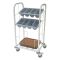 Craven Steel Two Tier Cutlery And Tray Dispense Trolley