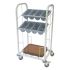 Craven Steel Two Tier Cutlery And Tray Dispense Trolley