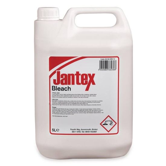 Jantex Sodium Hypochlorite Bleach 1 X 5Ltr URO GG183 Jantex Sodium Hypochlorite Bleach 1 X 5Ltr URO GG183