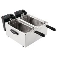 Caterlite Light Duty Twin Tank Twin Basket Countertop Electric Fryer 2x2kW