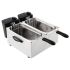 Caterlite Light Duty Twin Tank Twin Basket Countertop Electric Fryer 2x2kW