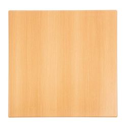 Bolero Pre-drilled Square Table Top Beech Effect 600mm