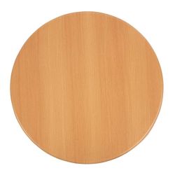 Bolero Pre-drilled Round Table Top Beech 600mm