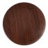 Bolero Pre-drilled Round Table Top Dark Brown 600mm