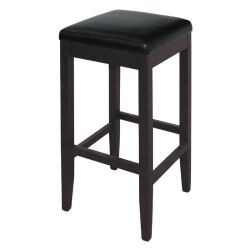 Bolero Faux Leather High Bar Stools Black (Pack of 2) Bolero Faux Leather High Bar Stools Black (Pack of 2)