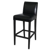 Bolero Faux Leather High Bar Stool Black (Single)