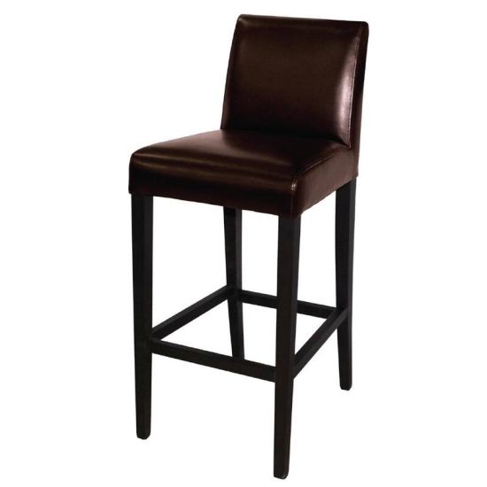 Bolero Faux Leather High Bar Stool With Full Back URO GG652 Bolero Faux Leather High Bar Stool With Full Back URO GG652