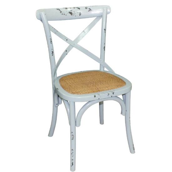 Bolero Blue Wooden Dining Chairs With Wooden Backrest (Pack Of 2) URO GG655 Bolero Blue Wooden Dining Chairs With Wooden Backrest (Pack Of 2) URO GG655