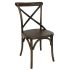 Bolero Oak Bentwood Chairs with Metal Cross Backrest Walnut Finish (Pack of 2)