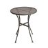 Bolero Grey Steel Patterned Round Bistro Table Grey 600mm