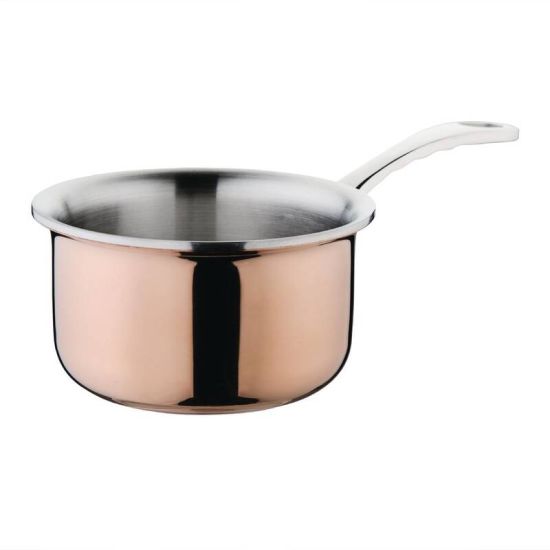 Vogue Mini Copper Tri Wall Saucepan 330ml URO GG756