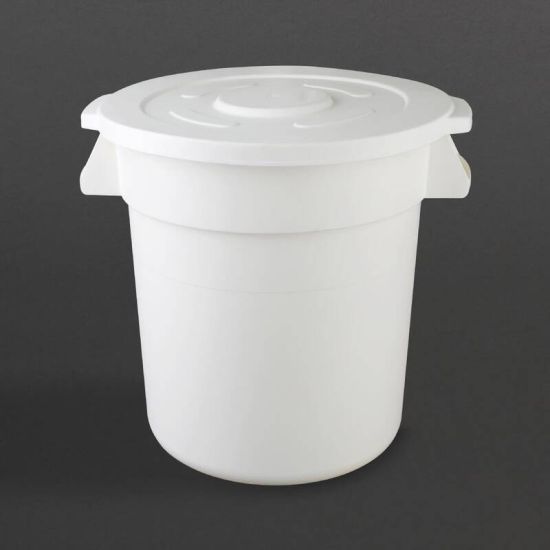 Vogue White Round Container Bin URO GG792