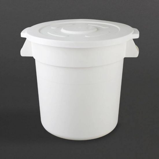 Vogue White Round Container Bin Large URO GG793