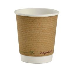 Vegware Compostable Coffee Cups Double Wall 230ml / 8oz (Pack Of 500)