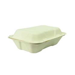 Vegware Compostable Bagasse Clamshell Hinged Meal Boxes 228mm Vegware Compostable Bagasse Clamshell Hinged Meal Boxes 228mm
