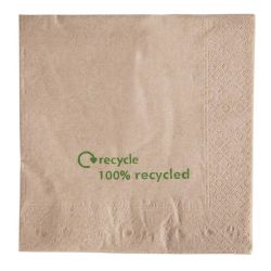 Compostable Kraft Lunch Napkins 330mm (Pack Of 2000)