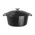 Vogue Black Round Casserole Dish 4Ltr