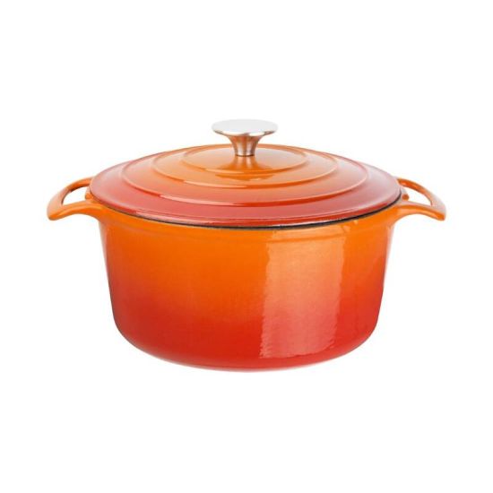 Vogue Orange Round Casserole Dish 4Ltr URO GH303 Vogue Orange Round Casserole Dish 4Ltr URO GH303
