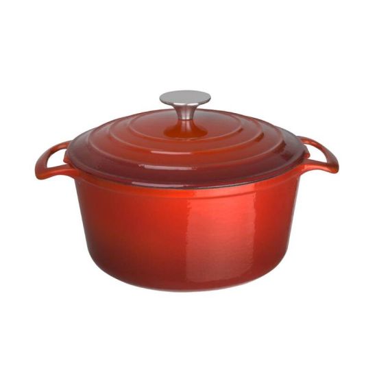 Vogue Red Round Casserole Dish 4Ltr URO GH305