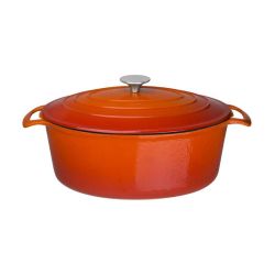 Vogue Orange Oval Casserole Dish 6Ltr Vogue Orange Oval Casserole Dish 6Ltr